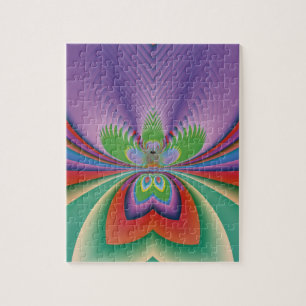 Paarse Bloem Legpuzzel