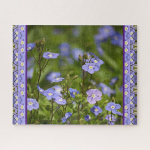 Paarse bloem legpuzzel