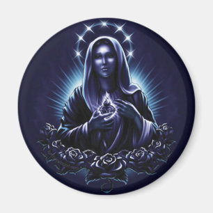 Paarse bloem Maagd Mary Magneet