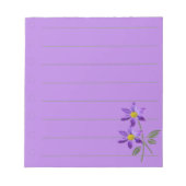 Paarse Bloem Notitieblok: Notitieblok (Voorkant)