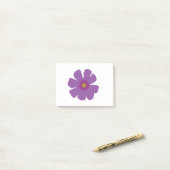 Paarse Bloem Post-it® Notes (Op bureau)