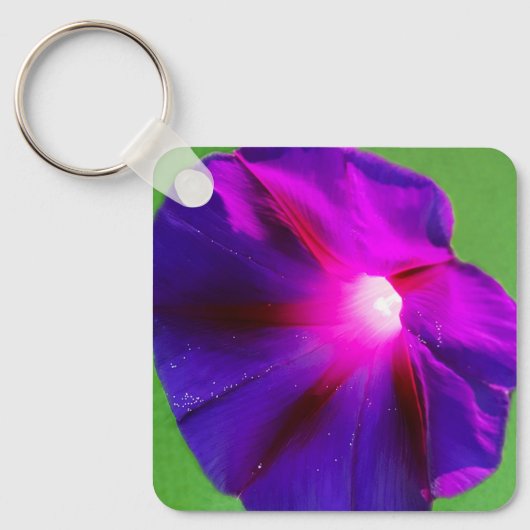 Paarse Bloem Sleutelhanger (Voorkant)