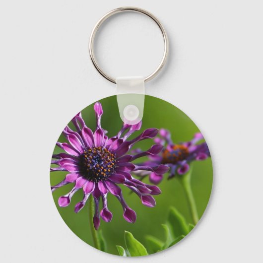 paarse bloem sleutelhanger (Voorkant)