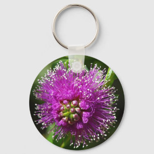 paarse bloem sleutelhanger