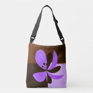 Paarse Bloem Tote Tas – Krachtig Modern Bloemendes