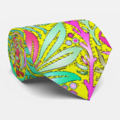 Paarse bloemdecoratie stropdas (Opgerold)