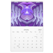 Paarse bloemdromen kalender (Jan 2027)