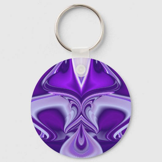 Paarse bloemdromen sleutelhanger (Voorkant)