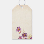 Paarse Bloemen Aangepaste Sieraden Display Hang La Cadeaulabel (Voorkant)