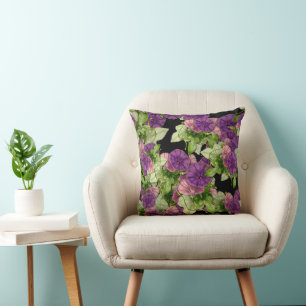 Paarse bloemen achtergrond kussen