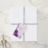 Paarse Bloemen Bloeien Gift Label Cadeaulabel (Met Touw)