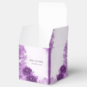 Paarse bloemen bloeien gunstbox bedankdoosjes (Geopend)