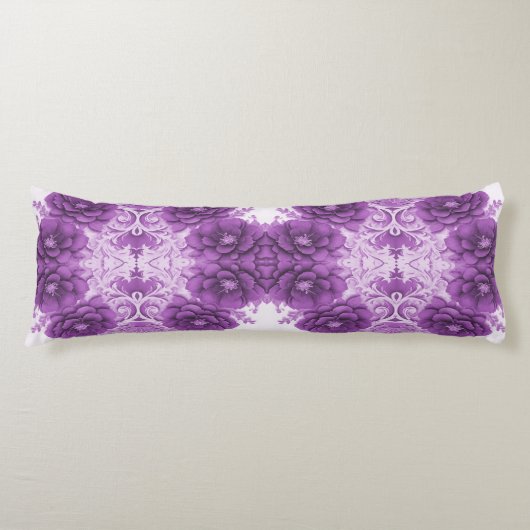 Paarse bloemen bloeien lichaam kussen (Voorkant)