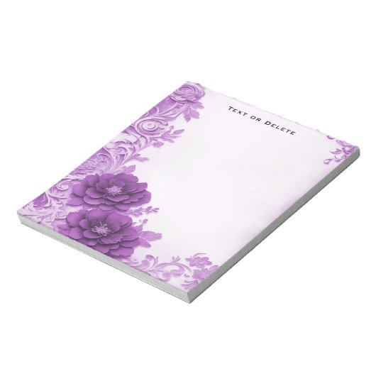 Paarse bloemen bloeien Notitieblok (Gedraaid)