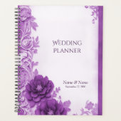 Paarse bloemen bloeien planner (Voorkant)