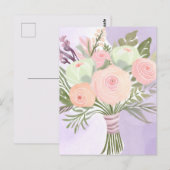 Paarse Bloemen Briefkaart (Voorkant / Achterkant)