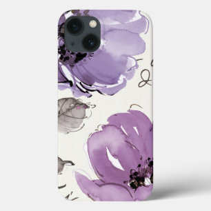 Paarse Bloemen iPhone 13 Hoesje