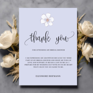 Paarse Bloemen Dank u Vrijgezellenfeest Kaart