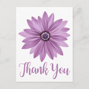 Paarse Bloemen Dankjewel Daisy Flower Briefkaart