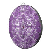 Paarse Bloemen Dartboard Dartbord (Voorkant Rechts)