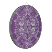 Paarse Bloemen Dartboard Dartbord (Voorkant Links)