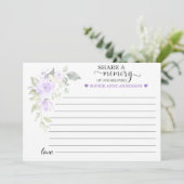 Paarse Bloemen Deel een Herinnering Aanwezigheid Aankondiging (Staand voorkant)