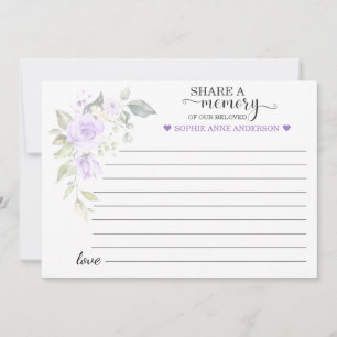 Paarse bloemen delen een geheugen aanwezigheid aankondiging