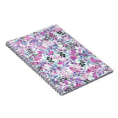 Paarse bloemen en bessen: Waterverf Notitieboek (Rechterzijde)