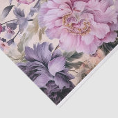  paarse bloemen en vlinders decoupage tissuepapier (Detail)