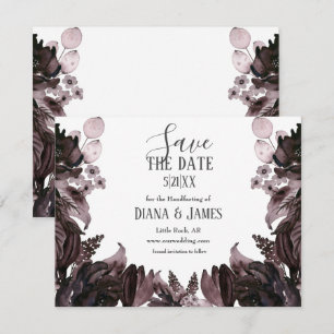 Paarse Bloemen Gotische Boho Pagan Handfasten Save The Date