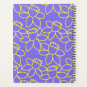 Paarse Bloemen Gratitude Journal met Volle Bloom Planner (Achterkant)