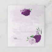 Paarse bloemen groen bruiloft (Buitenkant ongevouwen)