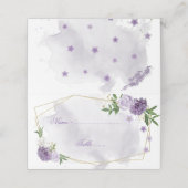 paarse bloemen groene bladeren geometrisch (Buitenkant ongevouwen)