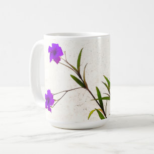Paarse Bloemen in de Bries Koffiemok