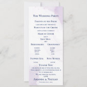 Paarse bloemen in Mason Jar Bloemen bruiloft progr Kaart (Achterkant)