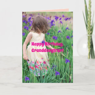 PAARSE BLOEMEN KLEINDOCHTER VERJAARDAG KAART