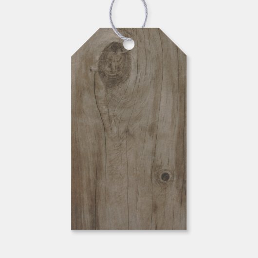 Paarse Bloemen Mason Jar Rustiek hout Cadeaulabel (Achterkant)