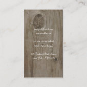 Paarse Bloemen Mason Jar Rustiek Hout en Lichten Visitekaartje (Achterkant)