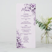 Paarse Bloemen Menu (Staand voorkant)