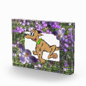 Paarse Bloemen met gestreepte krokussen Foto Blok (Rechts)