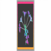 Paarse bloemen met rand sticker (Voorkant)