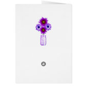 Paarse Bloemen Metselaars Potten Dank Je Kaart (Achterkant)