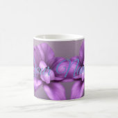 Paarse Bloemen NAAM Mok -  Flower Cup (Center)