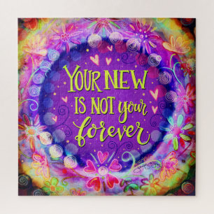 Paarse bloemen Nieuw Niet voor eeuwig Inspirativi Legpuzzel