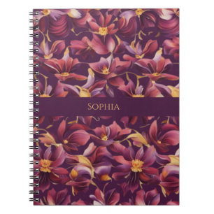 Paarse Bloemen- Notitieboek