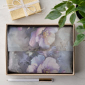 Paarse Bloemen Olieverfschilderij Decoupage Tissuepapier (Geschenk)