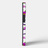 Paarse bloemen op maat monogram Case-Mate iPhone case (Achterkant / Rechts)