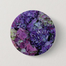 Paarse Bloemen Ronde Button 5,7 Cm