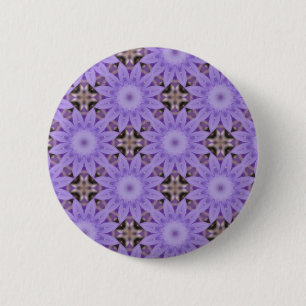 Paarse Bloemen Ronde Button 5,7 Cm