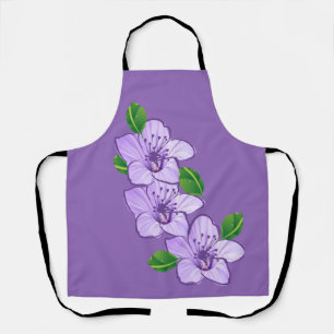 Paarse Bloemen Schort